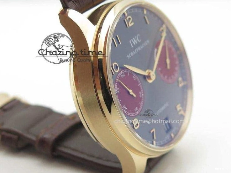 MIROTIME 0404 Portuguese Real PR IW500127 RG ZF 1:1 Best Edition Grey Red Dial On Brown Leather Strap A52010 V AllSeason 7331